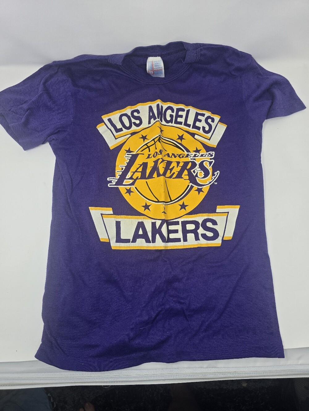 Vintage Los Angeles Lakers T-Shirt - Size Small - Made in USA (Garan)